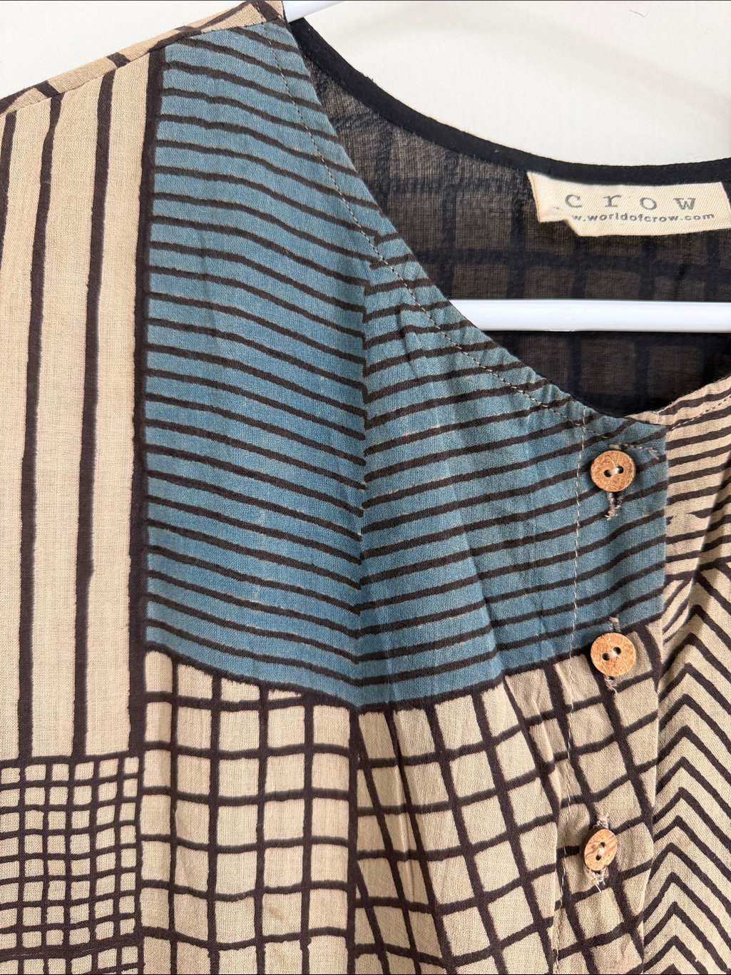 World Of Crow Patterned Short Sleeve Shirt Dress — image 4 of 8
